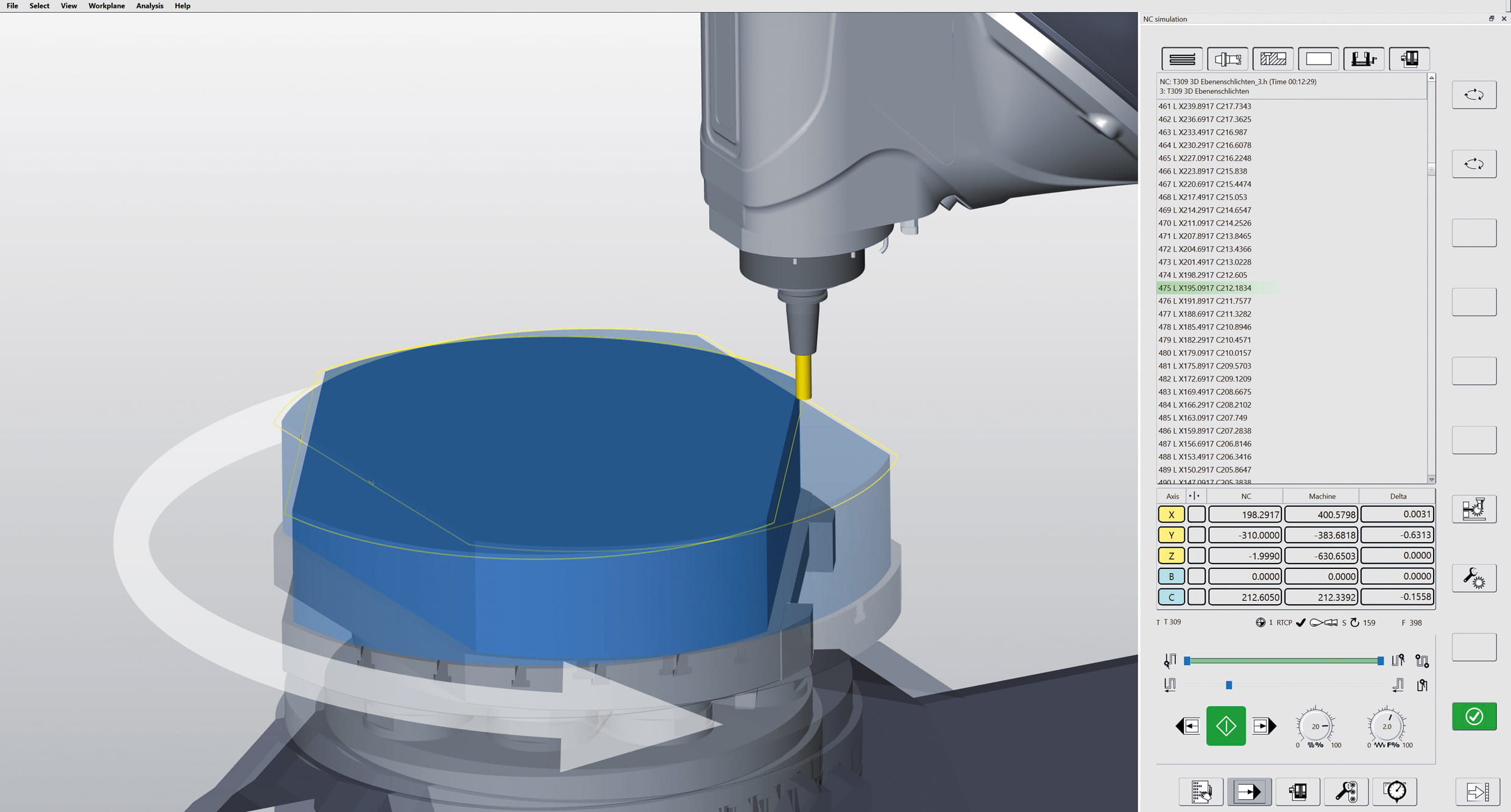 rotary axis optimizer