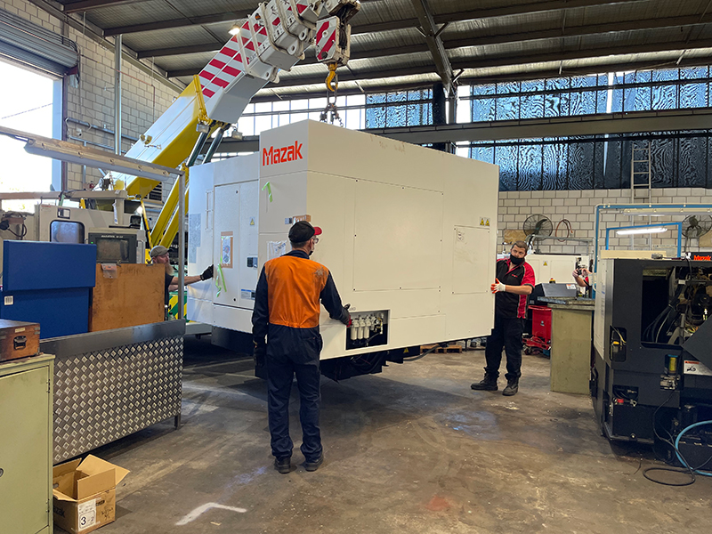 Moving in Mazak FJV 250 for BS Precision Engineeering