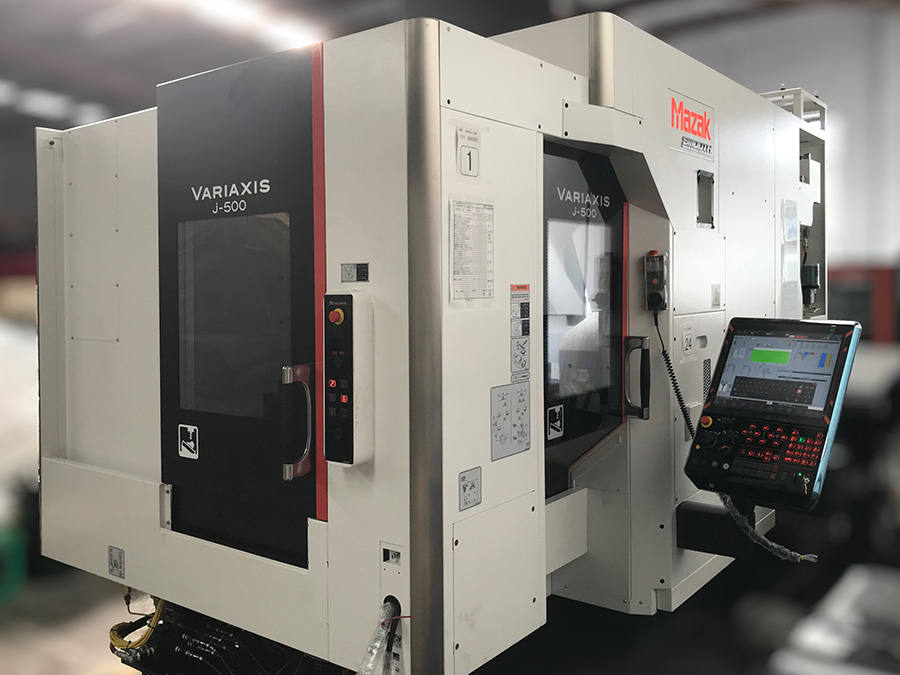 Mazak Variaxis j 500 machining cell in the works